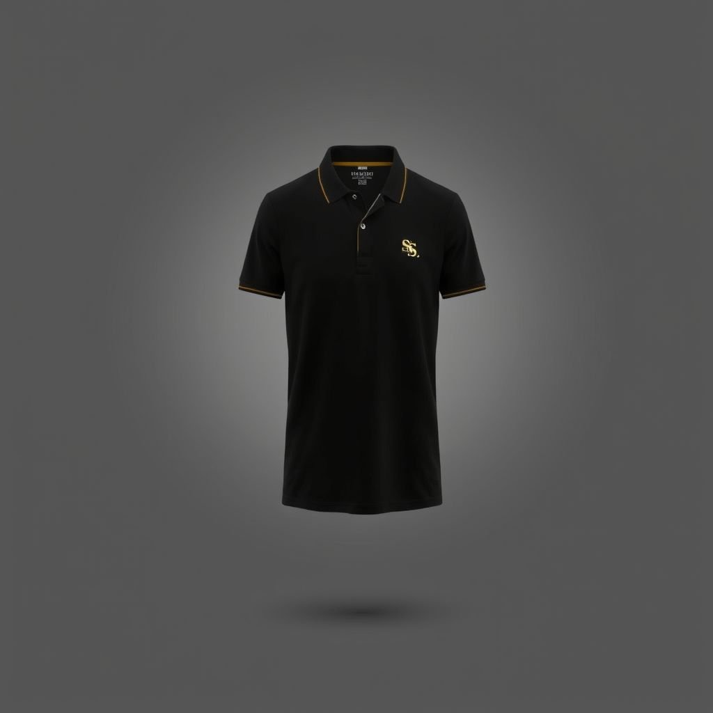 Design a sexy elegant Cotten material unisex polo shirt with SS logo on the right side of chest can be worn casually with half way zipper instead of button in black and gold
Create a sophisticated unisex polo shirt, blending elegance and allure, crafted from sumptuous cotton. The shirt features a sleek half-zipper design instead of traditional buttons, ensuring a modern touch. Adorned with a golden SS logo on the right chest, its classic black hue resonates timeless style, perfect for upscale casual occasions.