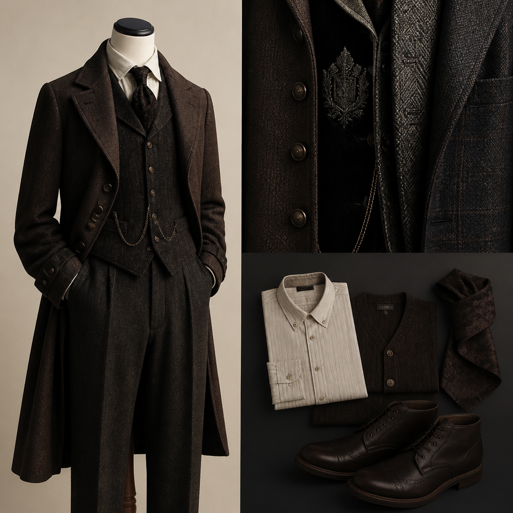 in Dark Academia style. TJ fashion aesthetics.
photorealistic fashion design, in Dark Academia style. TJ fashion aesthetics., dark_academia style, just the design no text