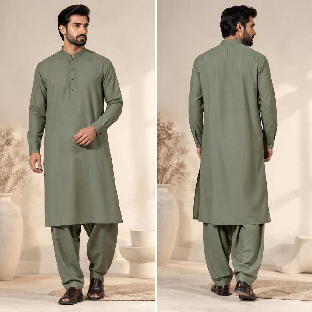 A Male Salwar Kameez design, with modest, full coverage: longer hemlines, higher necklines and covered shoulders, suitable for Summer. sexy. VE fashion aesthetics. Present it as professional fashion catalogue photography: the garment is the subject, shown full-length with editorial styling, neutral posing and tasteful, non-suggestive framing.
photorealistic fashion design, A Male Salwar Kameez design, with modest, full coverage: longer hemlines, higher necklines and covered shoulders, suitable for Summer. sexy. VE fashion aesthetics. Present it as professional fashion catalogue photography: the garment is the subject, shown full-length with editorial styling, neutral posing and tasteful, non-suggestive framing., just the design no text