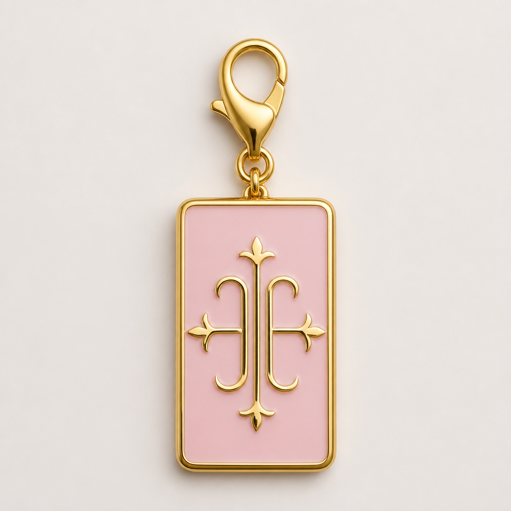 Create a charm for my logo that’s name is Jolie Franc to add to my charm bracelet. Make it an enamel make it rectangle in shape. Make the background light pink
photorealistic fashion design, Create a charm for my logo that’s name is Jolie Franc to add to my charm bracelet. Make it an enamel make it rectangle in shape. Make the background light pink, classic style, just the design no text