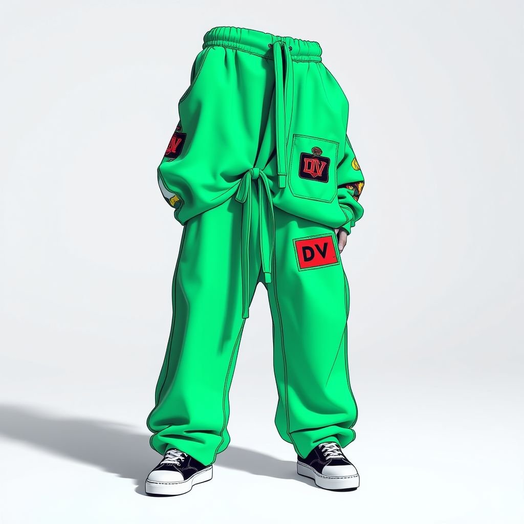 Manfinity EMRG Men Simple Solid Color Spliced Front Tie Casual Straight Leg Pants, Side Opening Design White Pants, Hip Hop Long Baggy Pants, For Husband, Boyfriend Gifts Retro Pants For Menmen's Track Pantsstreet Wear Pantsy2k Pants Meny2k Pants For Men. With DV on pocket
Create an edgy streetwear outfit inspired by the Manfinity EMRG design. Envision oversized, solid-color baggy pants featuring a unique spliced front tie and side openings, perfect for layering. Accentuate with Y2K influences, vibrant graphic prints, and a retro DV logo pocket, merging hip-hop aesthetics with casual cool for dynamic urban style.