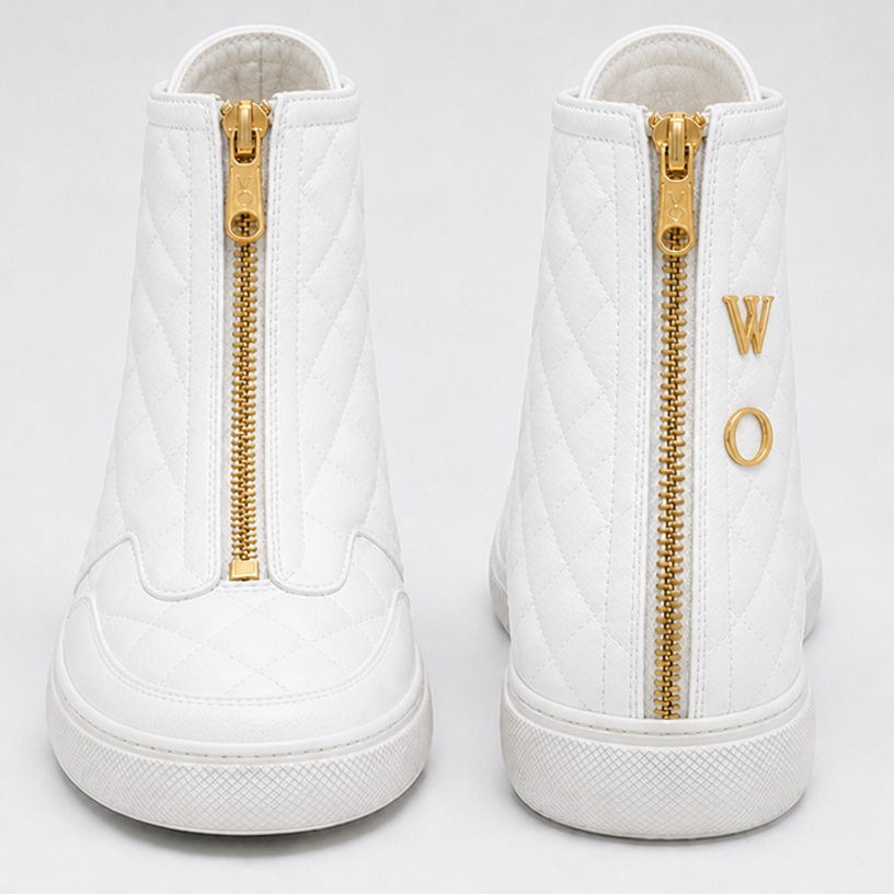 Put a w and o on the right side
edit the attached fashion design with these instructions: Put a w and o on the right side. keep it photorealistic, just the design no text