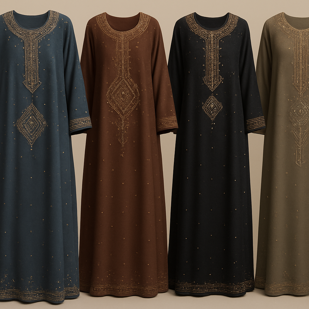 Create me modest boubou that's first in the world, using unique stone design, classy and sophisticated. Keep me 4 designs. Make them rich by adding minimal stone embroidery and stones designs.
Create me modest boubou that's first in the world, using unique stone design, classy and sophisticated. Keep me 4 designs. Make them rich by adding minimal stone embroidery and stones designs.