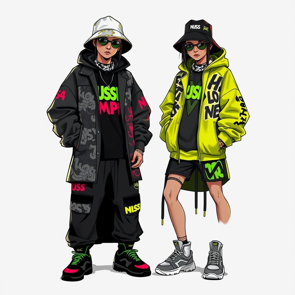Designed to disrupt. Brand is house of Hu$stole modern street store brand
Create a bold streetwear collection for “House of Hu$stole” that embodies urban rebellion. Incorporate oversized silhouettes, graffiti-inspired graphics, and layered textures. Use an eclectic color palette with neon accents. Infuse accessories like bucket hats and chunky sneakers to enhance the edgy vibe, creating pieces that empower individuality and street culture.