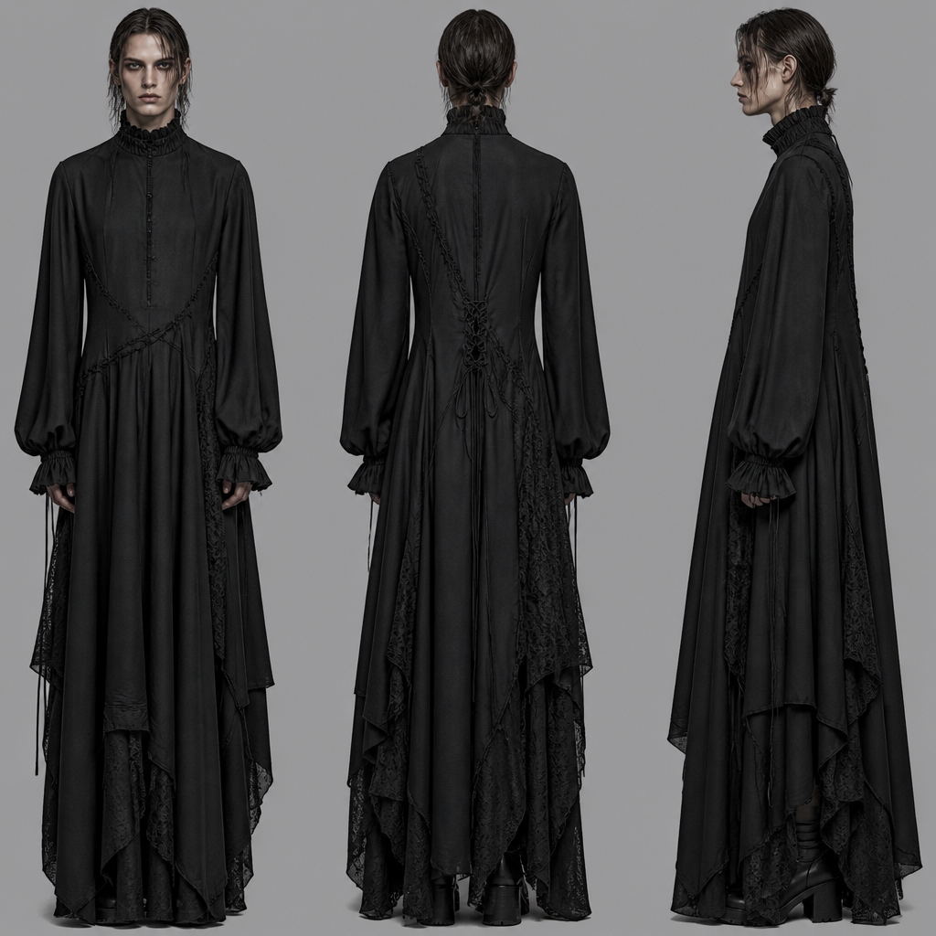 A Unisex Dress design, suitable for Spring, in Gothic style. Russia fashion aesthetics.
photorealistic fashion design, A Unisex Dress design, suitable for Spring, in Gothic style. Russia fashion aesthetics., gothic style, just the design no text