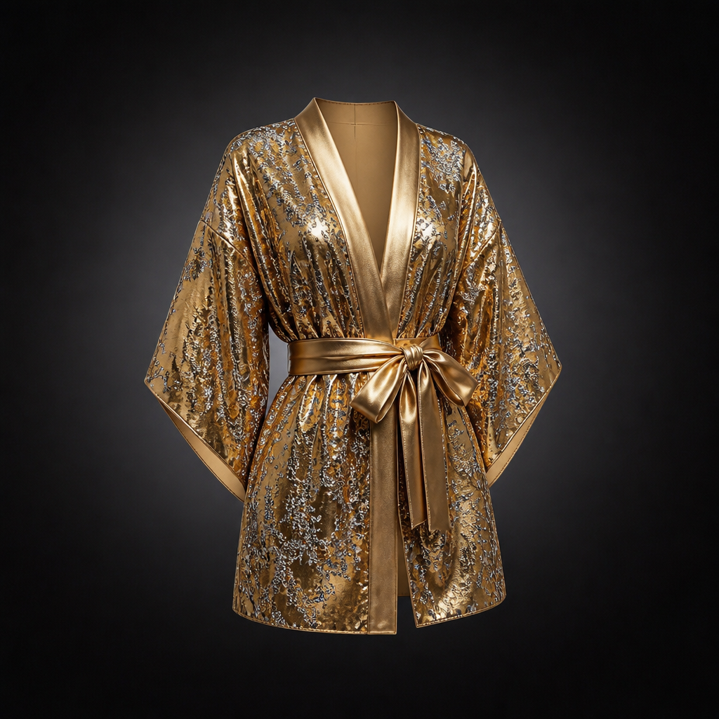 robe courte plaqué or avec paillettes argent. France fashion aesthetics.
photorealistic fashion design, robe courte plaqué or avec paillettes argent. France fashion aesthetics., just the design no text