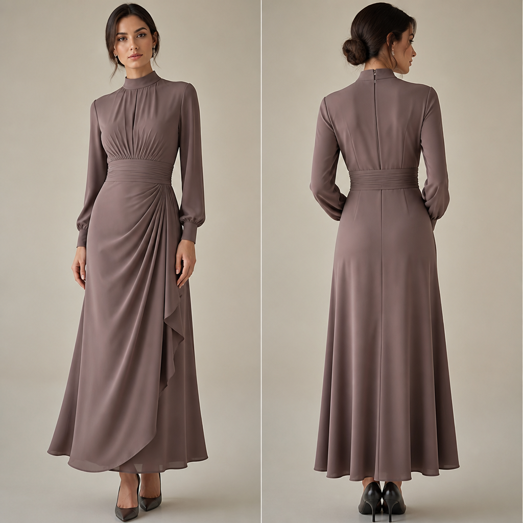 I want a semi-formal dress. Modest.
photorealistic fashion design, I want a semi-formal dress. Modest., just the design no text, show front and back