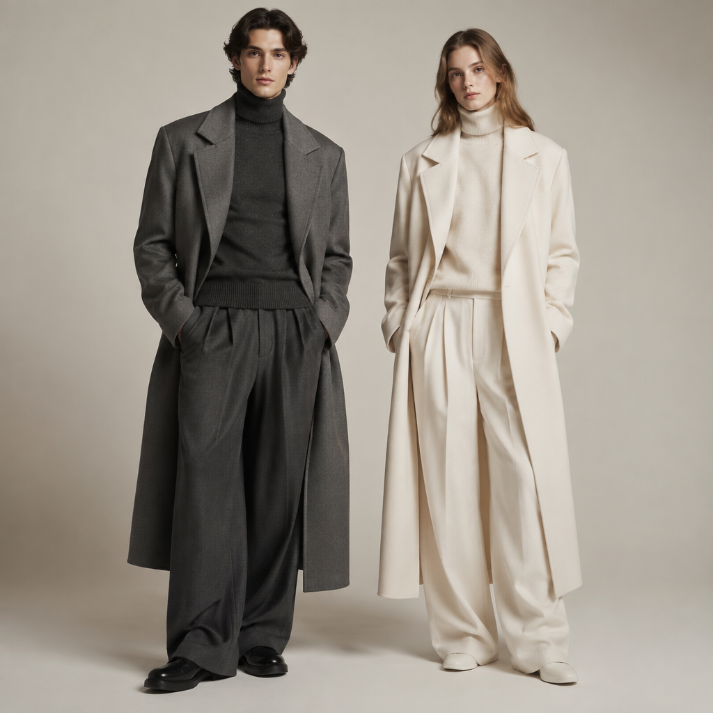 A Unisex fashion design, in Elegant style. JO fashion aesthetics. Present it as professional fashion catalogue photography: the garment is the subject, shown full-length with editorial styling, neutral posing and tasteful, non-suggestive framing.
photorealistic fashion design, A Unisex fashion design, in Elegant style. JO fashion aesthetics. Present it as professional fashion catalogue photography: the garment is the subject, shown full-length with editorial styling, neutral posing and tasteful, non-suggestive framing., elegant style, just the design no text