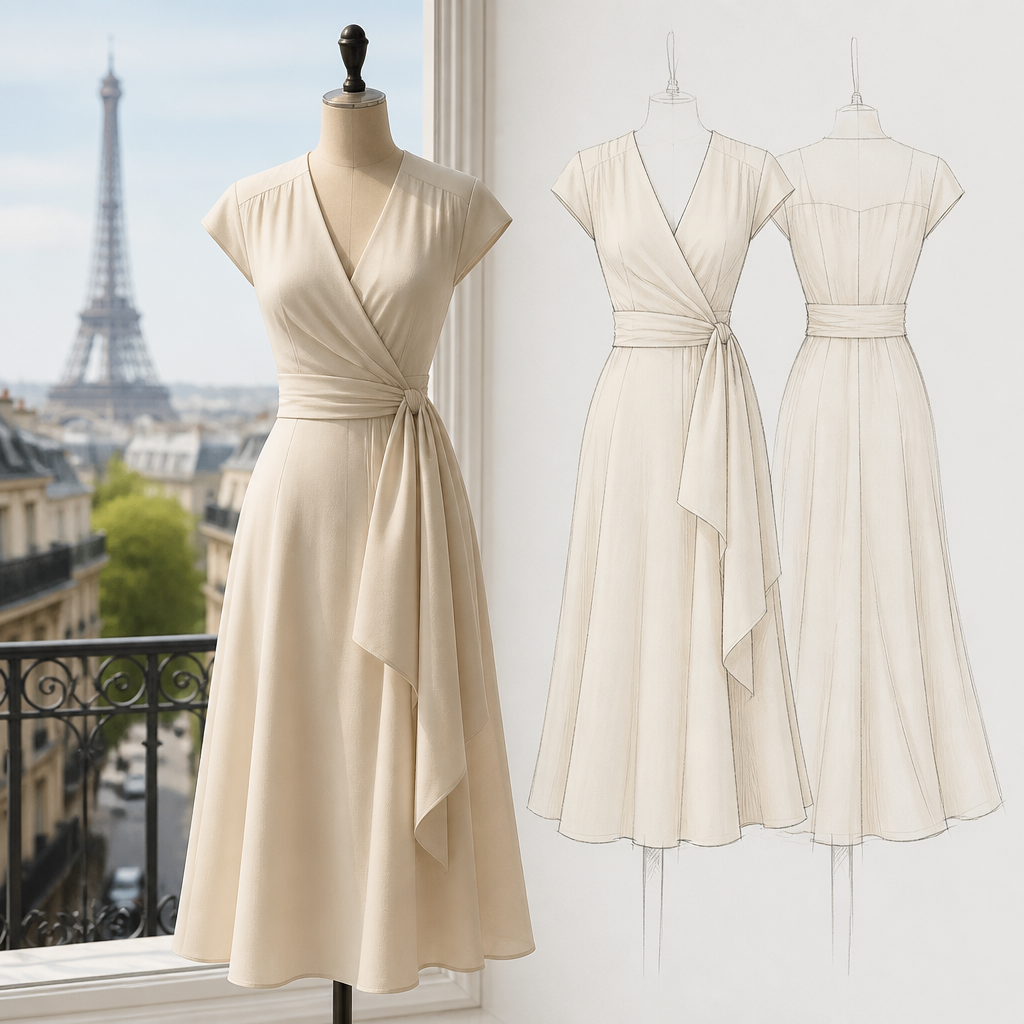 A Dress design, suitable for Summer, in Parisian style. Professional outfit design. IR fashion aesthetics.
photorealistic fashion design, A Dress design, suitable for Summer, in Parisian style. Professional outfit design. IR fashion aesthetics., parisian style, just the design no text