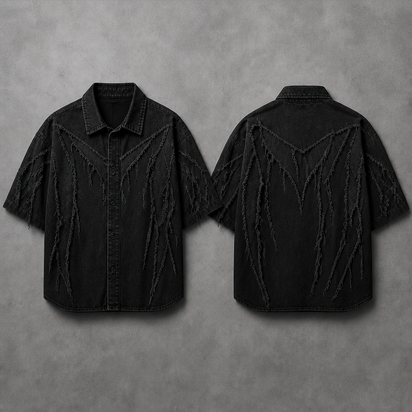Add R$CH TOMORROW
edit the attached fashion design with these instructions: Add R$CH TOMORROW. keep it photorealistic, just the design no text