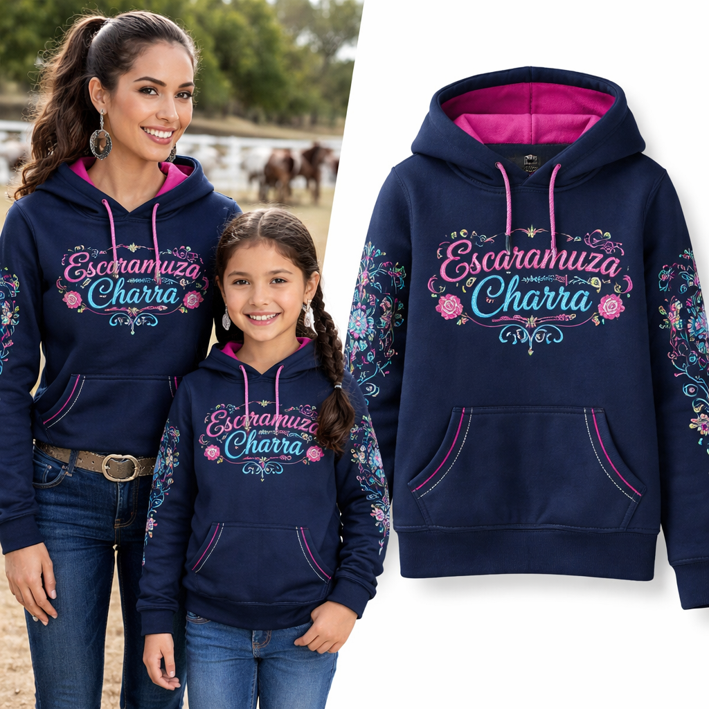 Una sudadera de uniforme para niñas y damas
Otro diseño para damas y niñas
Más informal es para escaramuzas charra
Una sudadera de uniforme para niñas y damas
Otro diseño para damas y niñas
Más informal es para escaramuzas charra