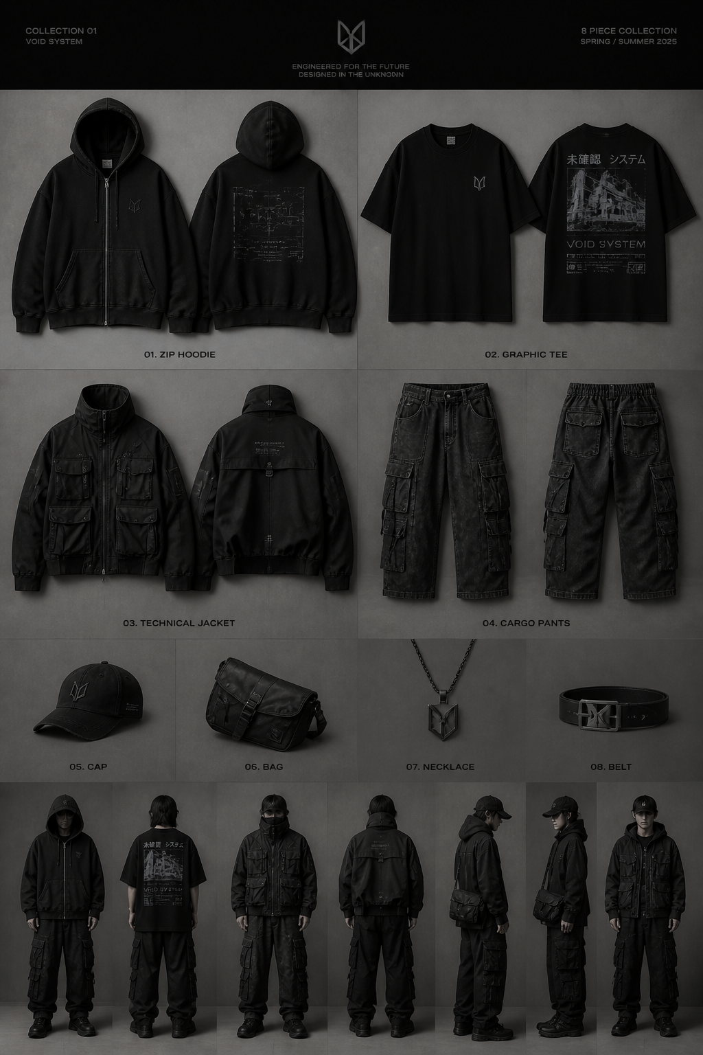 Claro. Si vas a usar FashionDesign.ai, te recomiendo prompts bastante específicos para que genere prendas que parezcan realmente de una marca.
🔥 Prompt streetwear premium
Create a premium oversized streetwear hoodie in washed black, heavyweight 450 GSM cotton, relaxed boxy fit, dropped shoulders, subtle distressed details, minimal futuristic graphic on the back, small embroidered logo on the chest, high-quality metal zipper and hardware, luxury urban aesthetic, monochromatic black and dark grey color palette, sophisticated and wearable, professional fashion product photography, front and back view.
👕 Camiseta que podría quedar muy bien
Design a premium oversized black t-shirt for a high-end streetwear brand, heavyweight 280 GSM cotton, boxy relaxed fit, dropped shoulders, clean minimal front with a small embroidered symbol, large artistic graphic on the back inspired by futuristic architecture and Japanese typography, slightly faded print, washed black fabric, sophisticated and exclusive aesthetic, realistic fabric texture, front and back view.
🧥 Chaqueta
Design a futuristic premium streetwear jacket, oversized cropped silhouette, black technical fabric, multiple functional pockets, subtle reflective details, matte metal hardware, structured shoulders, minimalist branding, inspired by contemporary Japanese and European street fashion, sophisticated, wearable and commercially appealing, professional fashion photography, front and back view.
👖 Pantalón
Design premium oversized baggy cargo pants for a luxury streetwear brand, washed charcoal black denim, extremely relaxed fit, adjustable waist, multiple asymmetrical utility pockets, subtle distressing, silver metal details, wide legs, minimal branding, futuristic urban aesthetic, high-quality realistic fabric, front and back view.
💎 Para generar una colección completa
Create a cohesive 8-piece premium streetwear collection consisting of oversized t-shirts, hoodies, cargo pants, a technical jacket and accessories. Use a sophisticated black, washed charcoal and dark grey color palette. Heavyweight fabrics, oversized silhouettes, subtle futuristic graphics, minimal branding, premium embroidery, distressed details and high-quality metal hardware. The collection should feel exclusive, contemporary, masculine and commercially wearable, inspired by high-end European and Japanese streetwear. Show each garment clearly with front and back views, consistent visual identity across the entire collection.
Truco: si quieres encontrar “la ropa que más te gusta”, empieza con un prompt relativamente abierto y genera muchas variantes. Después podemos hacer prompts específicos para mezclar las características de tus diseños favoritos.
Claro. Si vas a usar FashionDesign.ai, te recomiendo prompts bastante específicos para que genere prendas que parezcan realmente de una marca.
🔥 Prompt streetwear premium
Create a premium oversized streetwear hoodie in washed black, heavyweight 450 GSM cotton, relaxed boxy fit, dropped shoulders, subtle distressed details, minimal futuristic graphic on the back, small embroidered logo on the chest, high-quality metal zipper and hardware, luxury urban aesthetic, monochromatic black and dark grey color palette, sophisticated and wearable, professional fashion product photography, front and back view.
👕 Camiseta que podría quedar muy bien
Design a premium oversized black t-shirt for a high-end streetwear brand, heavyweight 280 GSM cotton, boxy relaxed fit, dropped shoulders, clean minimal front with a small embroidered symbol, large artistic graphic on the back inspired by futuristic architecture and Japanese typography, slightly faded print, washed black fabric, sophisticated and exclusive aesthetic, realistic fabric texture, front and back view.
🧥 Chaqueta
Design a futuristic premium streetwear jacket, oversized cropped silhouette, black technical fabric, multiple functional pockets, subtle reflective details, matte metal hardware, structured shoulders, minimalist branding, inspired by contemporary Japanese and European street fashion, sophisticated, wearable and commercially appealing, professional fashion photography, front and back view.
👖 Pantalón
Design premium oversized baggy cargo pants for a luxury streetwear brand, washed charcoal black denim, extremely relaxed fit, adjustable waist, multiple asymmetrical utility pockets, subtle distressing, silver metal details, wide legs, minimal branding, futuristic urban aesthetic, high-quality realistic fabric, front and back view.
💎 Para generar una colección completa
Create a cohesive 8-piece premium streetwear collection consisting of oversized t-shirts, hoodies, cargo pants, a technical jacket and accessories. Use a sophisticated black, washed charcoal and dark grey color palette. Heavyweight fabrics, oversized silhouettes, subtle futuristic graphics, minimal branding, premium embroidery, distressed details and high-quality metal hardware. The collection should feel exclusive, contemporary, masculine and commercially wearable, inspired by high-end European and Japanese streetwear. Show each garment clearly with front and back views, consistent visual identity across the entire collection.
Truco: si quieres encontrar “la ropa que más te gusta”, empieza con un prompt relativamente abierto y genera muchas variantes. Después podemos hacer prompts específicos para mezclar las características de tus diseños favoritos.