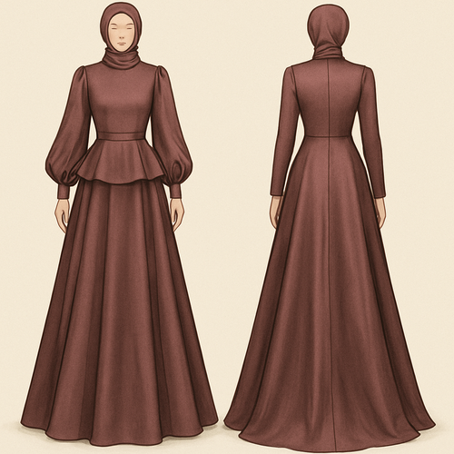 Design me beautiful sophisticated modest clothing, high-end designs that will stand out internationally and it shouldn’t be out there already in the world by making the designs of two pieces, bou bou and beautiful dresses