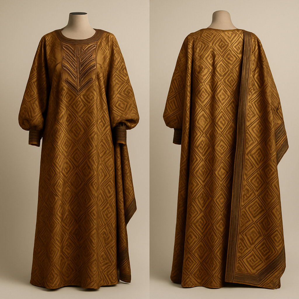 Create a shadda boubou for women that’s the first of its kind, unique, classy, and sophisticated in design.
Create a shadda boubou for women that’s the first of its kind, unique, classy, and sophisticated in design. , show front and back