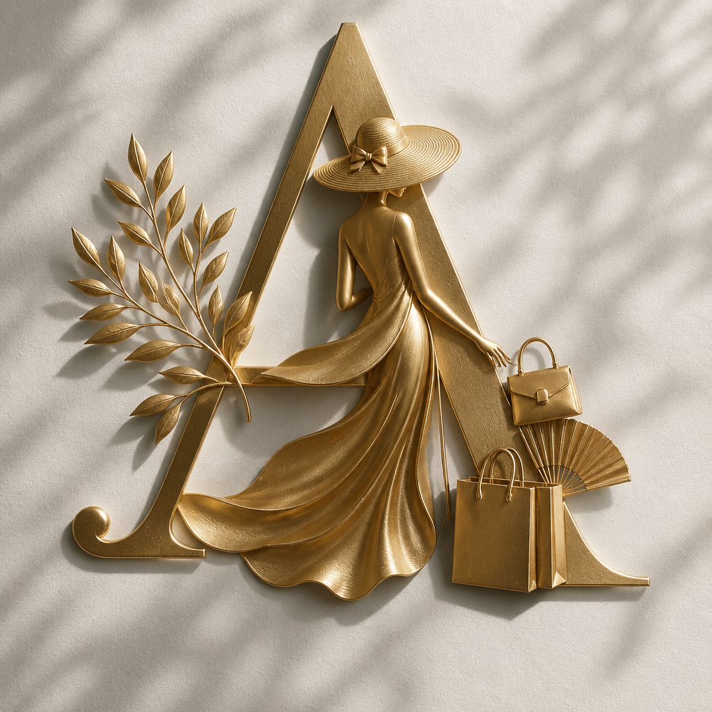 Logo A👒💃🌿✨️👝🪭🛍
photorealistic fashion design, Logo A👒💃🌿✨️👝🪭🛍, just the design no text