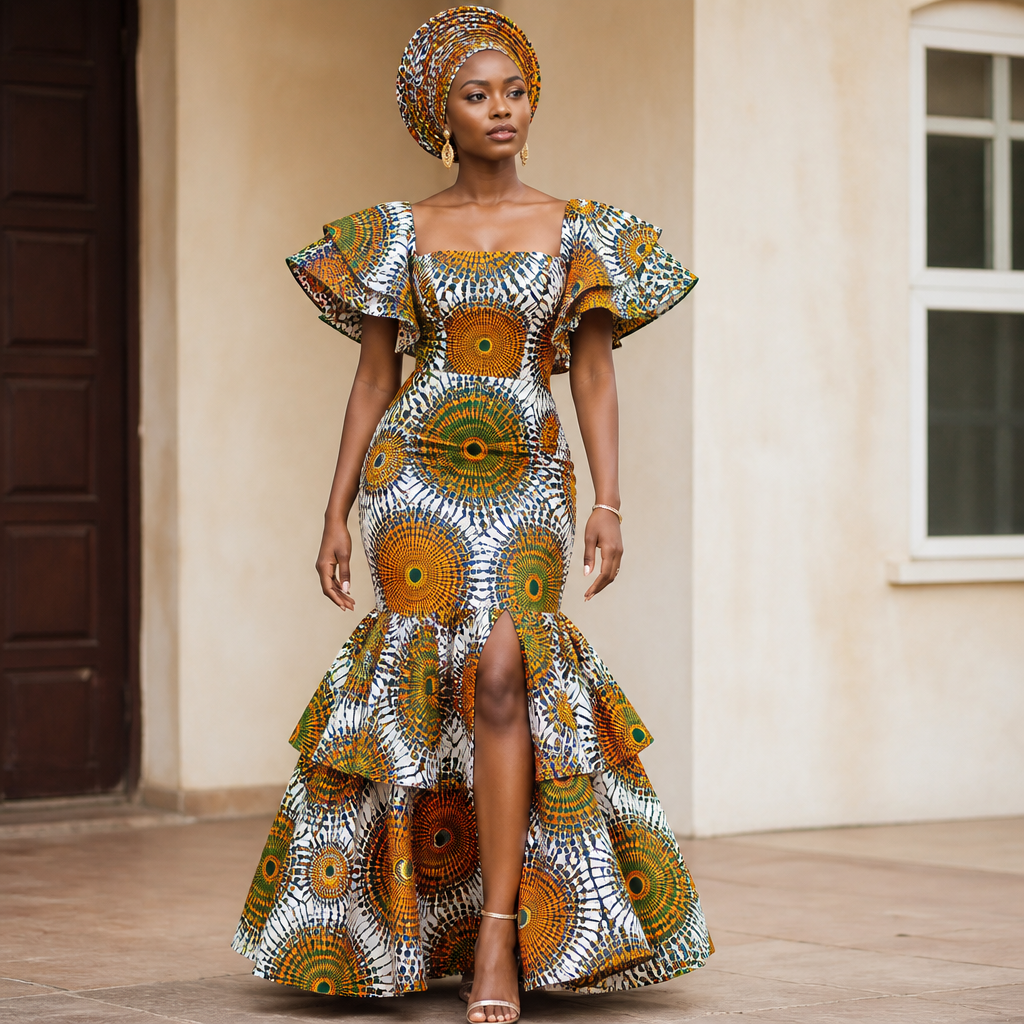 A Female Dress design, suitable for Summer. Consider Nigerian fashion — Ankara prints, aso-oke, adire, agbada; vibrant patterns, head-wraps (gele), bold colors and statement pieces.
photorealistic fashion design, A Female Dress design, suitable for Summer. Consider Nigerian fashion — Ankara prints, aso-oke, adire, agbada; vibrant patterns, head-wraps (gele), bold colors and statement pieces., just the design no text