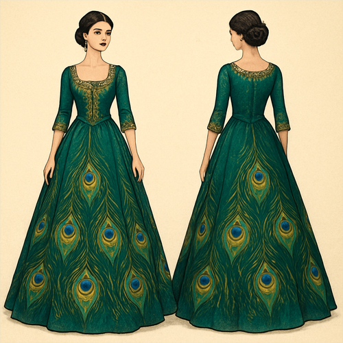 Beautiful traditional peacock dress