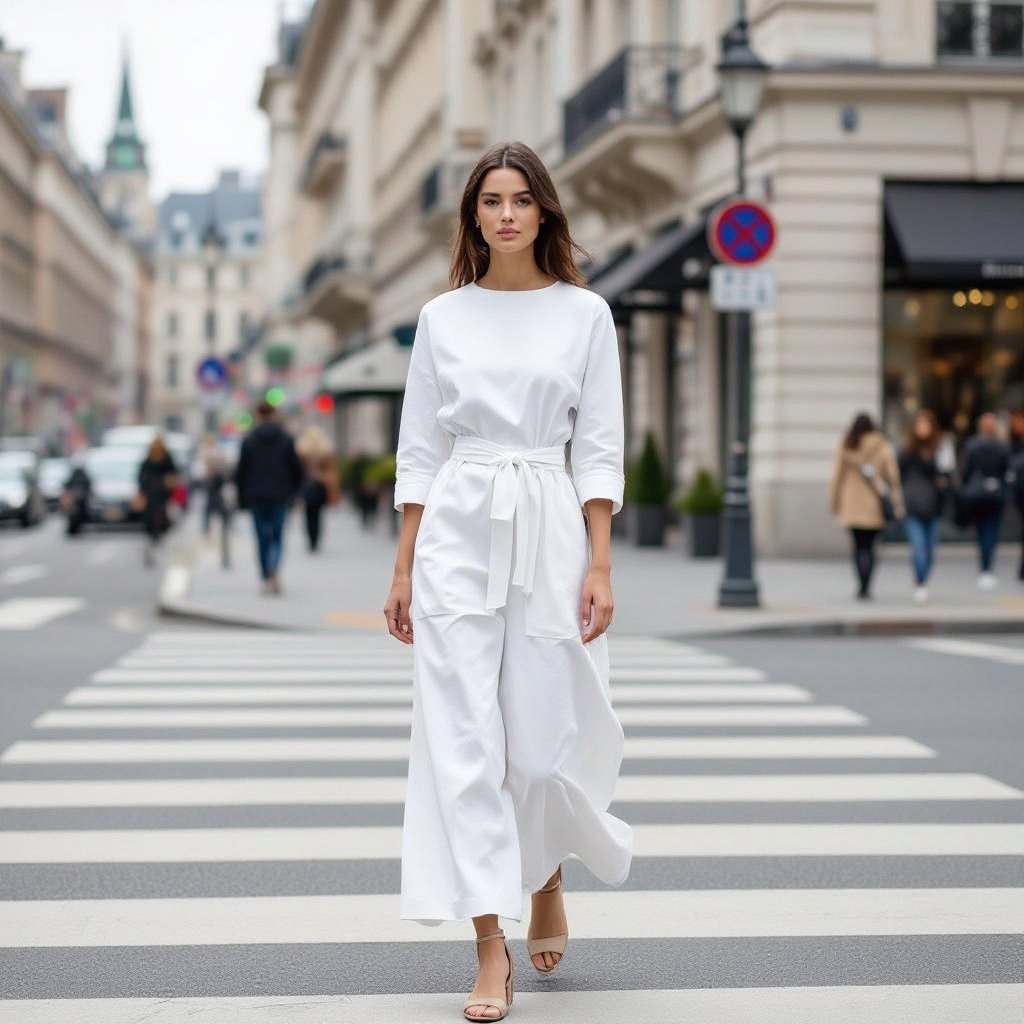 Modest aesthetic
Minimalist fashion: Modest aesthetic, clean lines, pure white cotton, straight cut, soft matte finish.