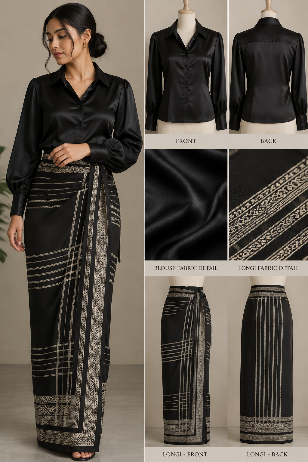 black silki blose with logi LH
black silki blose with logi LH