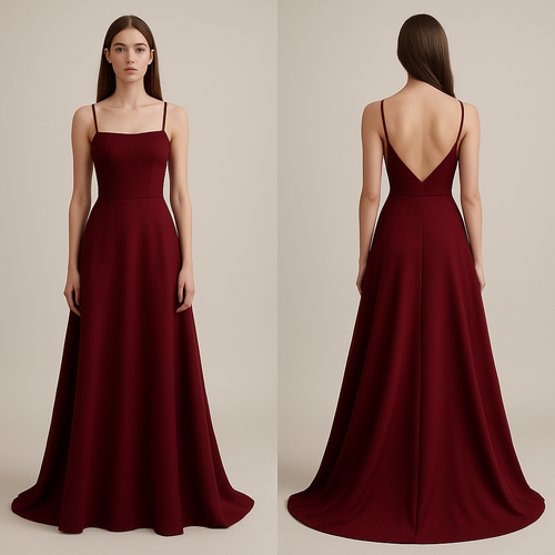 Wine red, minimalist. Long, elegant, opulent. Homecoming. Sweet 16 aesthetic