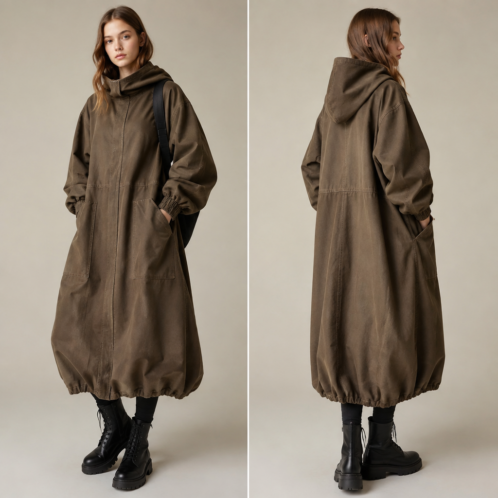 A Female Dress design, made of Cotton, with an Oversized silhouette, for Casual, suitable for Fall, suited to a Temperate climate, in Streetwear style, shown on a model with fair skin. Russia fashion aesthetics. Present it as professional fashion catalogue photography: the garment is the subject, shown full-length with editorial styling, neutral posing and tasteful, non-suggestive framing.
photorealistic fashion design, A Female Dress design, made of Cotton, with an Oversized silhouette, for Casual, suitable for Fall, suited to a Temperate climate, in Streetwear style, shown on a model with fair skin. Russia fashion aesthetics. Present it as professional fashion catalogue photography: the garment is the subject, shown full-length with editorial styling, neutral posing and tasteful, non-suggestive framing., streetwear style, just the design no text
