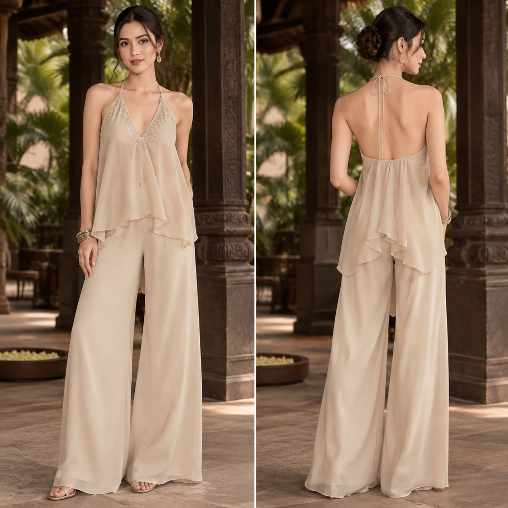A Top design, made of Chiffon, with a sleek, smooth finish, with an A-Line silhouette, with a minimal-coverage cut, in a Neutrals color palette, for Party, suitable for Spring, suited to a Tropical climate, in Glamorous style, shown on a model with fair skin and a slim figure. Nepal fashion aesthetics. Present it as professional fashion catalogue photography: the garment is the subject, shown full-length with editorial styling, neutral posing and tasteful, non-suggestive framing.
photorealistic fashion design, A Top design, made of Chiffon, with a sleek, smooth finish, with an A-Line silhouette, with a minimal-coverage cut, in a Neutrals color palette, for Party, suitable for Spring, suited to a Tropical climate, in Glamorous style, shown on a model with fair skin and a slim figure. Nepal fashion aesthetics. Present it as professional fashion catalogue photography: the garment is the subject, shown full-length with editorial styling, neutral posing and tasteful, non-suggestive framing., glamorous style, just the design no text, show front and back
