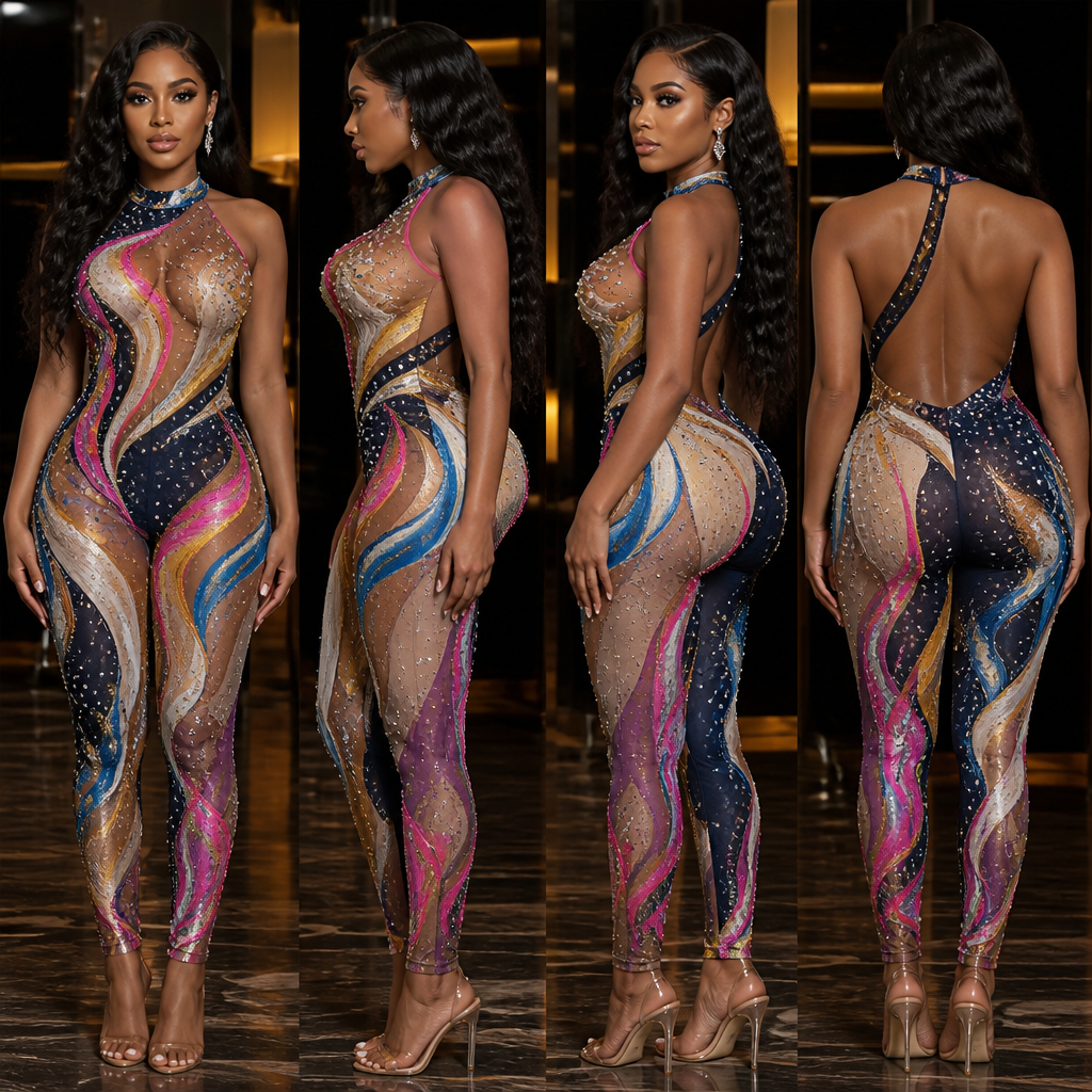 create sexy creative party night clubwear design bodycon
for Jumpsuit Rhinestones
Abstract Paint Swirl
front, two sides , back
african curvy girl model. Egypt fashion aesthetics.
photorealistic fashion design, create sexy creative party night clubwear design bodycon
for Jumpsuit Rhinestones
Abstract Paint Swirl
front, two sides , back
african curvy girl model. Egypt fashion aesthetics., just the design no text