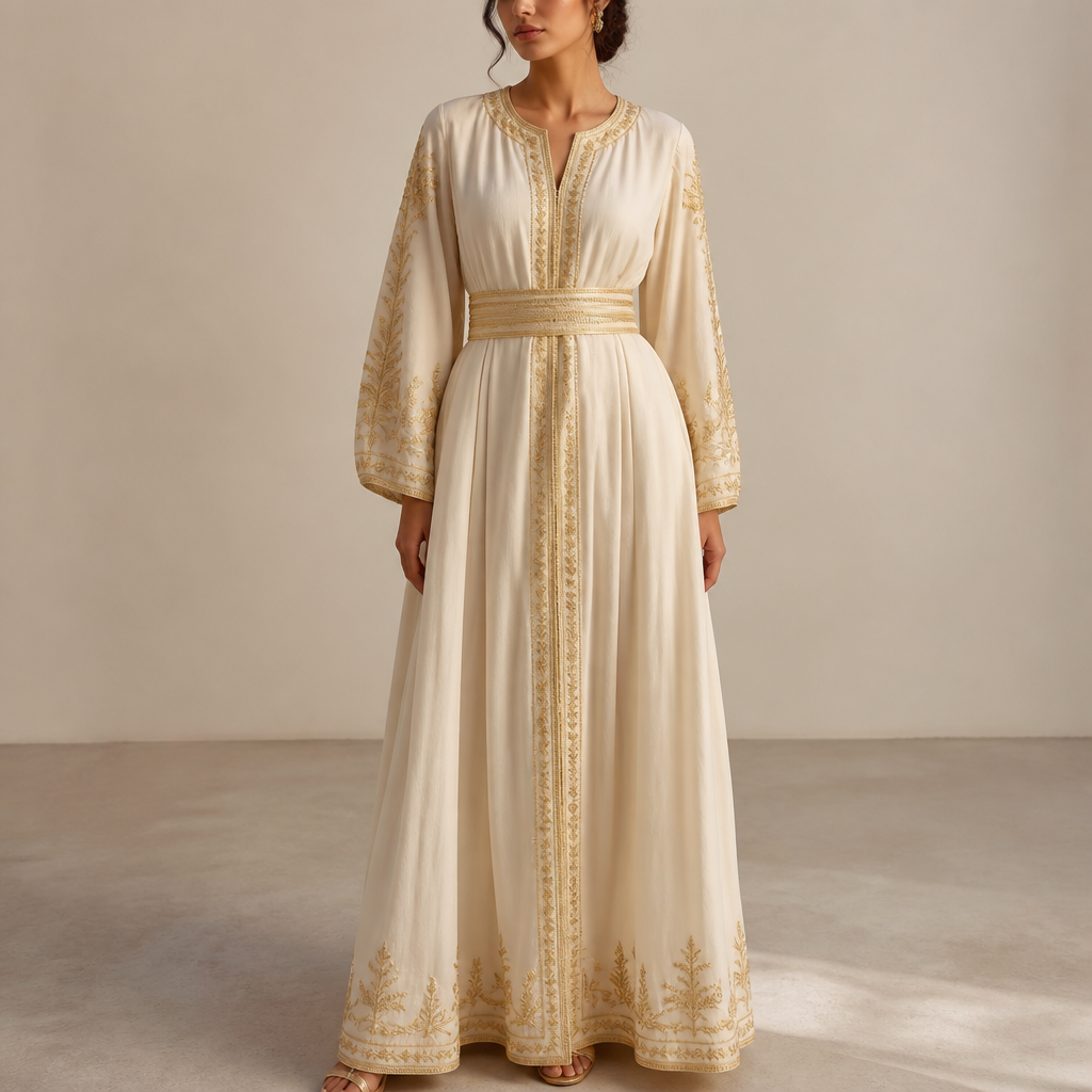 A Dress design. Algeria fashion aesthetics. Current season is Summer in Algeria.
photorealistic fashion design, A Dress design. Algeria fashion aesthetics. Current season is Summer in Algeria., just the design no text