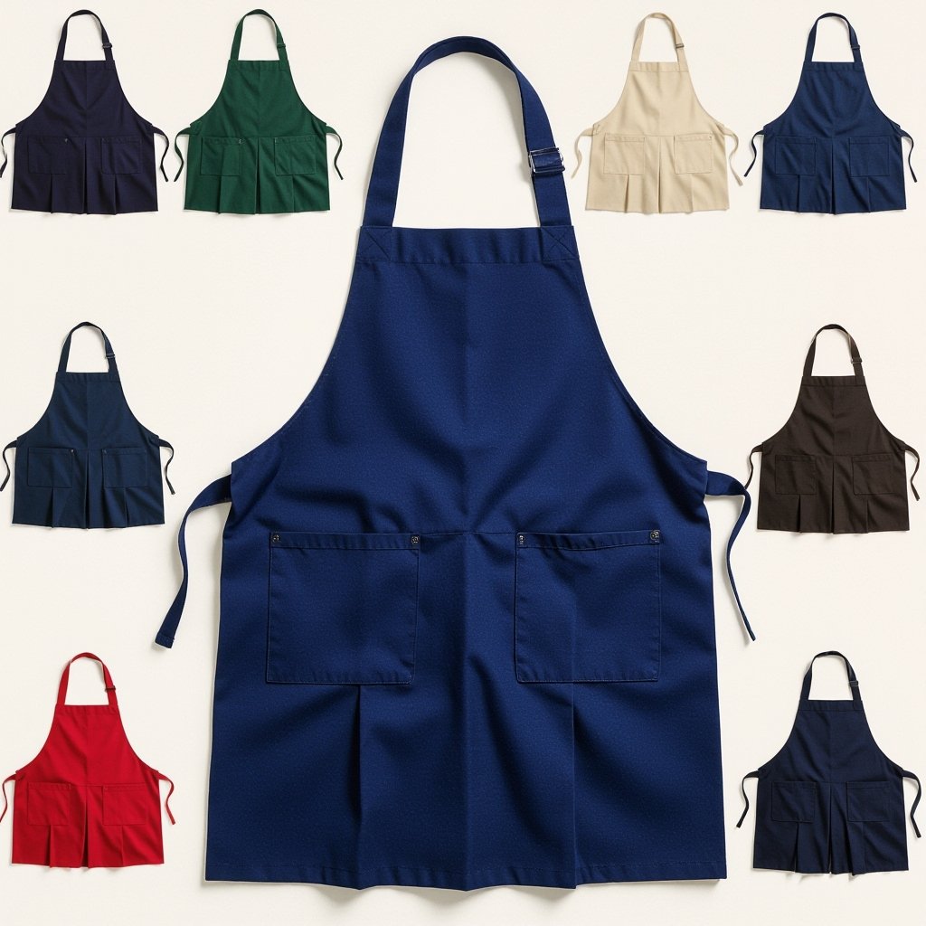 A short pleated baseball apron
Uniform fashion: A short, pleated cotton baseball apron with a single front pocket and an adjustable strap, in a solid color.