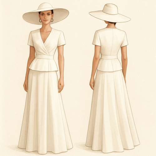Design a very simple but elegant and classy outfit for a day on the yacht