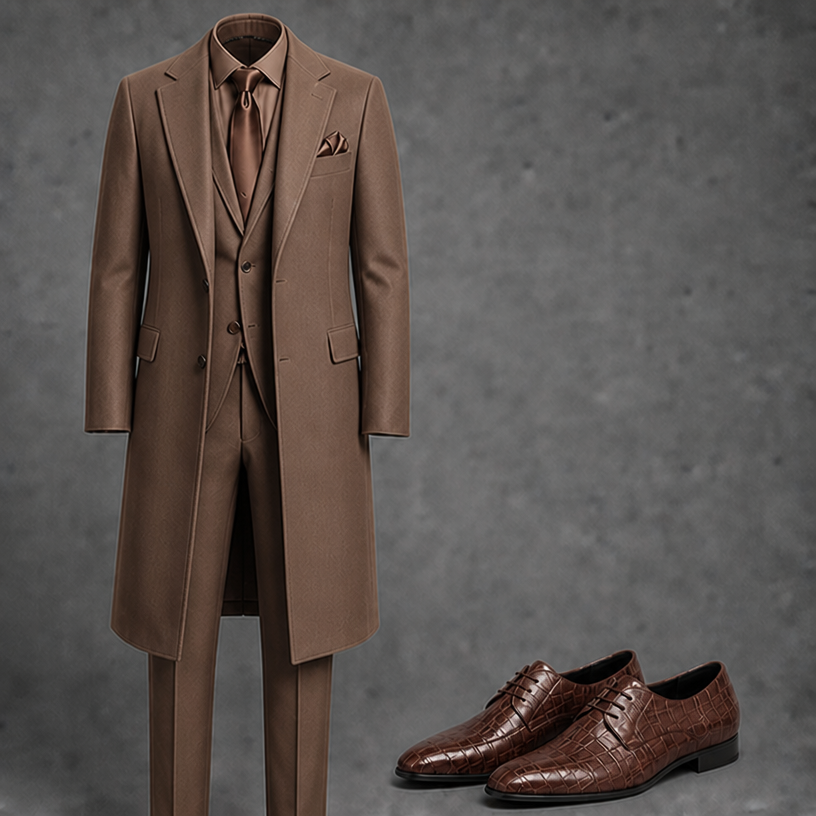 Make this in mocha
edit the attached fashion design with these instructions: Make this in mocha. keep it photorealistic, just the design no text