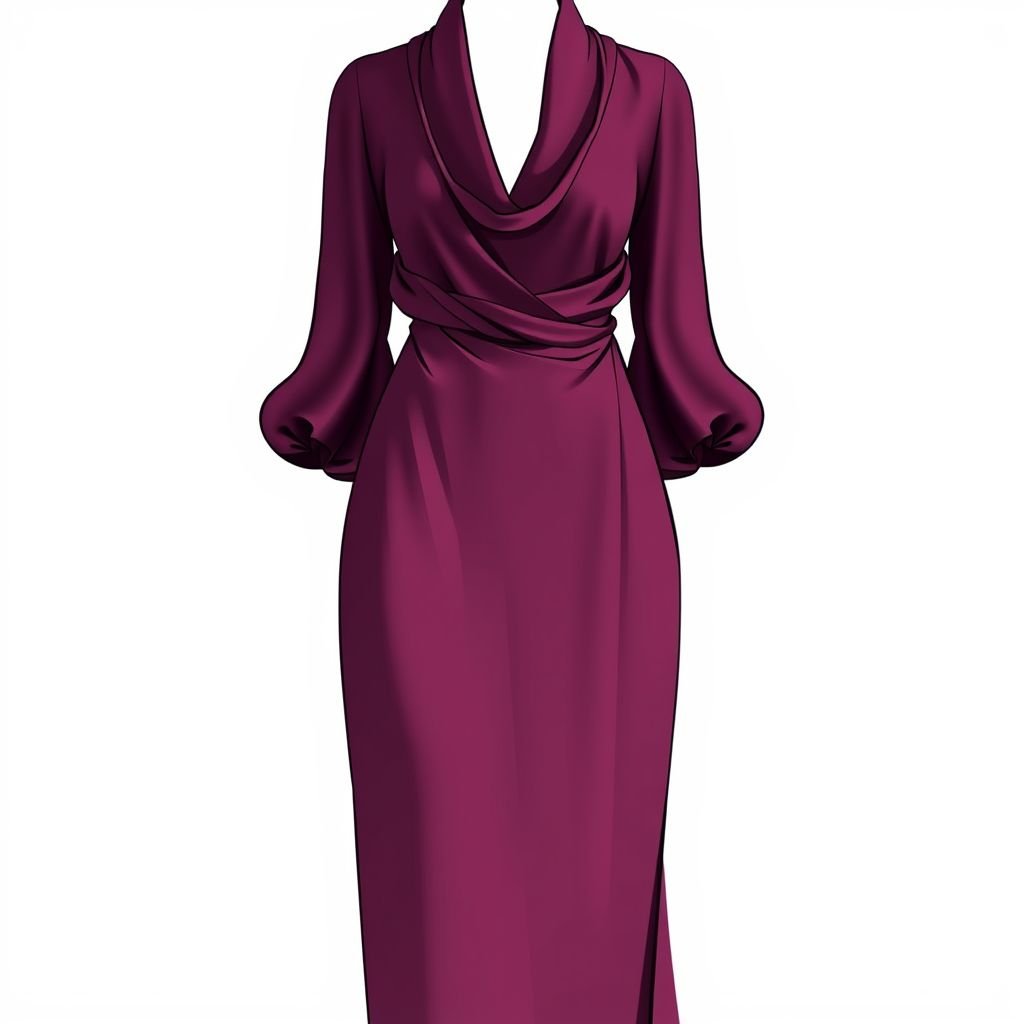 Dresses: The Effortless Statement Concept: Dresses that are versatile enough for a wedding guest but can also be dressed down for a chic evening out. Focus on flattering cuts that celebrate the female form without being overtly revealing. * The "Sculpted Column" Dress: * Description: A sleek, figure-skimming column silhouette that gently skims the body. The elegance comes from the perfect fit and the fabric. * Details: * Neckline: High cowl neck, sophisticated boat neck, or a soft, wide V-neck. * Sleeves: Long, slim sleeves with a subtle flare at the cuff, or elegant elbow-length puff sleeves that are structured but not overly voluminous. * Fabric Focus: Sustainable Silk Charmeuse (for a liquid drape) or Tencel-Silk Blend (for a matte, luxurious feel with excellent drape). * Color Palette Application: Imagine this in a deep "berry" purple, a soft, ethereal cream, or a rich chocolate brown. A black version with subtle gold hardware details would be stunning. * "Made-to-Fit" Angle: Custom hem lengths, slight adjustments to the waist or hip circumference for a truly bespoke feel.
**Fashion Design Prompt: The Effortless Statement Concept - Sculpted Column Dress**
Craft an enchanting "Sculpted Column" dress designed for seamless versatility, making it the ideal choice for wedding festivities or an elegant evening out. Showcase a sensuous column silhouette in lightweight silk charmeuse, offering a fluid drape. Explore refined high cowl necklines or sophisticated V-necks, paired with elongated, delicately flared sleeves for a flattering touch. Envision deep berry purples and ethereal creams, adorned with understated gold accents that exude luxe charm. Emphasize personalization with custom lengths, creating a timeless staple that celebrates the female form in effortless elegance.