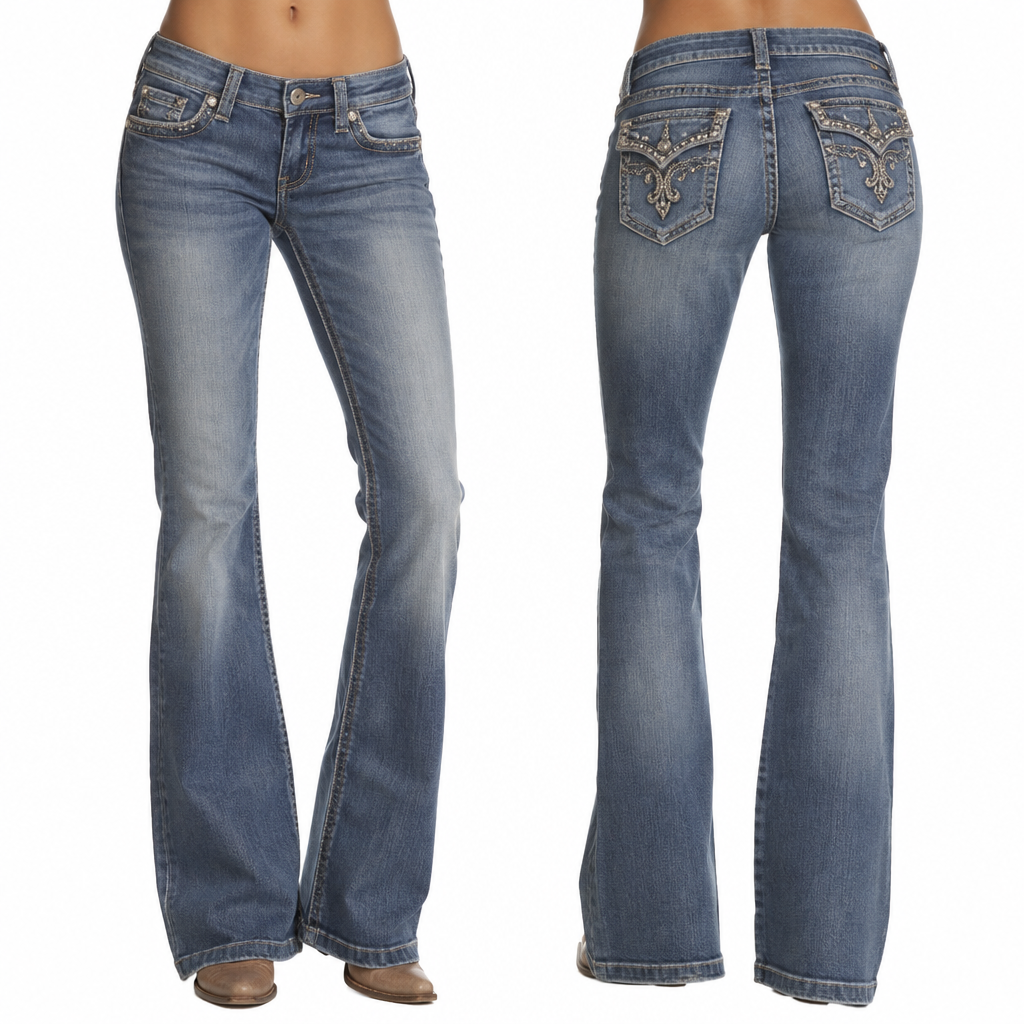 2000s. Jeans boots cut.
photorealistic fashion design, 2000s. Jeans boots cut., y2k style, just the design no text