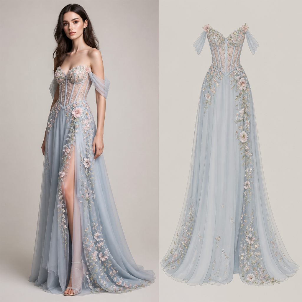 A Female Dress design, suitable for Summer. sleeping princess. Romania fashion aesthetics.
photorealistic fashion design, A Female Dress design, suitable for Summer. sleeping princess. Romania fashion aesthetics., just the design no text