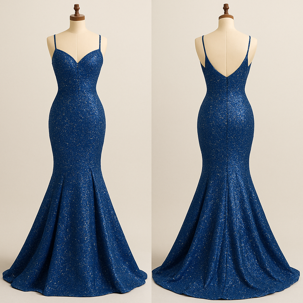 On a mannequin mermaid, silhouette style sparkly, blue sparkly, shiny tiny bit of gold
On a mannequin mermaid, silhouette style sparkly, blue sparkly, shiny tiny bit of gold
, glamorous style, show front and back