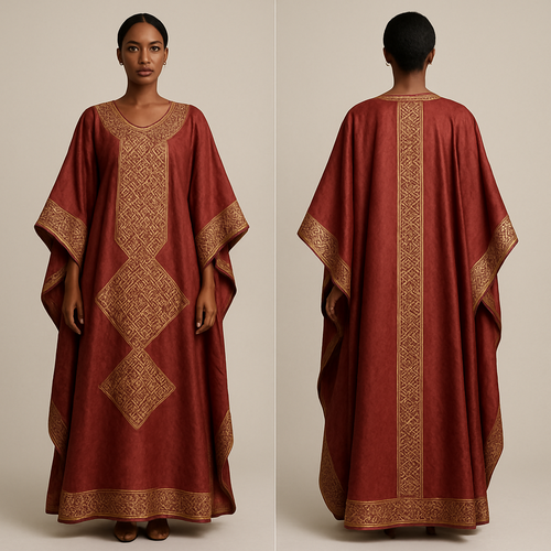 Create a shadda boubou for women that's the first of its kind, unique, classy, and sophisticated in design.