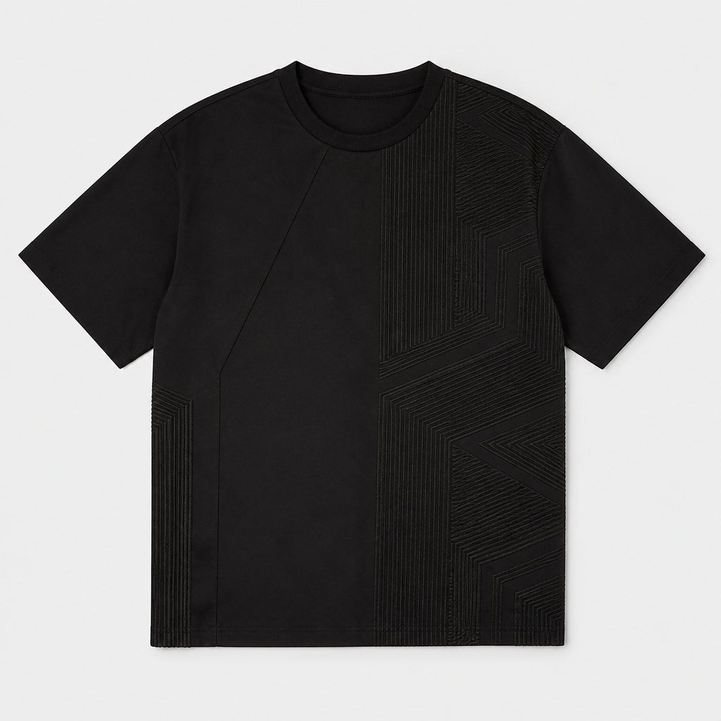 A Male Dress design, suitable for Summer. una camiseta tipo urbana de colo negro. Mexico fashion aesthetics.
photorealistic fashion design, A Male Dress design, suitable for Summer. una camiseta tipo urbana de colo negro. Mexico fashion aesthetics., just the design no text