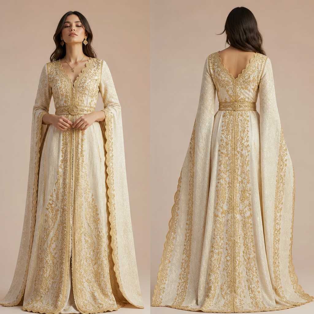 يكون تصميم القماش مثل القفطان الجزائري. Algeria fashion aesthetics.
photorealistic fashion design, يكون تصميم القماش مثل القفطان الجزائري. Algeria fashion aesthetics., just the design no text