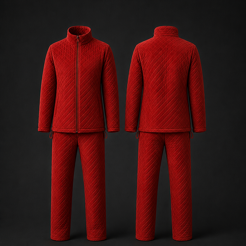 Make this in red suede
edit the attached fashion design with these instructions: Make this in red suede. keep it photorealistic, just the design no text