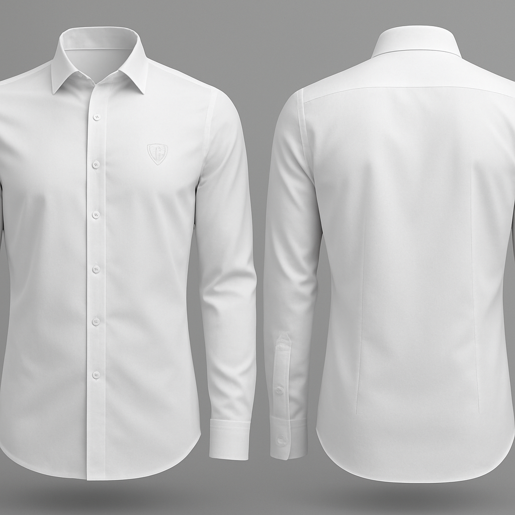 Camisa blanca entallada, slim, de excelente tela y calidad. Logo lamborghini bordado en blanco chiquito en el costado izquierdo del pecho. Botones que cada uno diga lamborghini.
Camisa blanca entallada, slim, de excelente tela y calidad. Logo lamborghini bordado en blanco chiquito en el costado izquierdo del pecho. Botones que cada uno diga lamborghini. , business style, show front and back