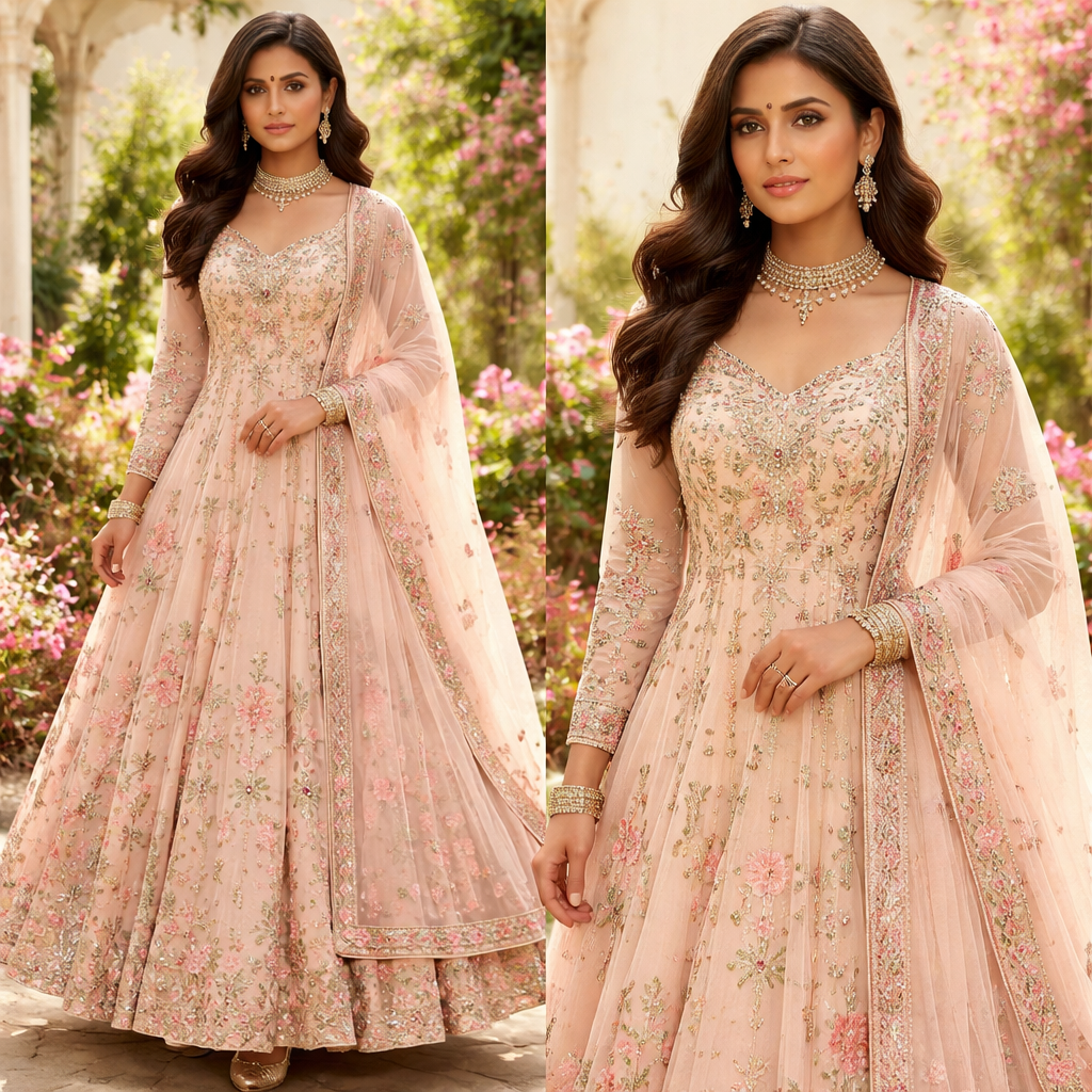 A Female Dress design, suitable for Spring, in Indian style. wedding salwar kamiz floral
A Female Dress design, suitable for Spring, in Indian style. wedding salwar kamiz floral, indian style