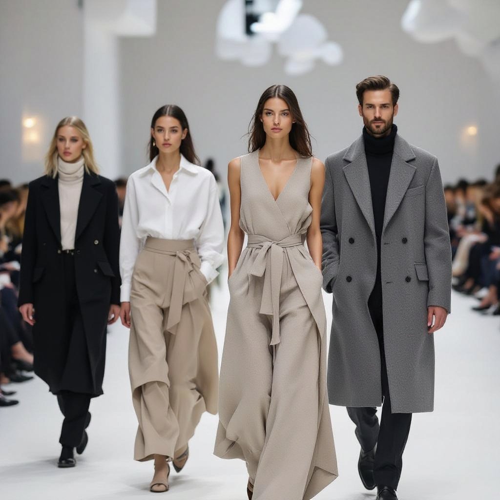 Understated luxury
Minimalist fashion: Understated luxury. Clean lines, neutral colors, simple silhouettes. Cotton shirt, silk dress, wool coat. Focus on quality and timeless design.