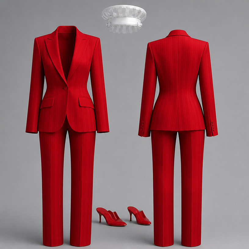 Make this in red
edit the attached fashion design with these instructions: Make this in red. keep it photorealistic, just the design no text