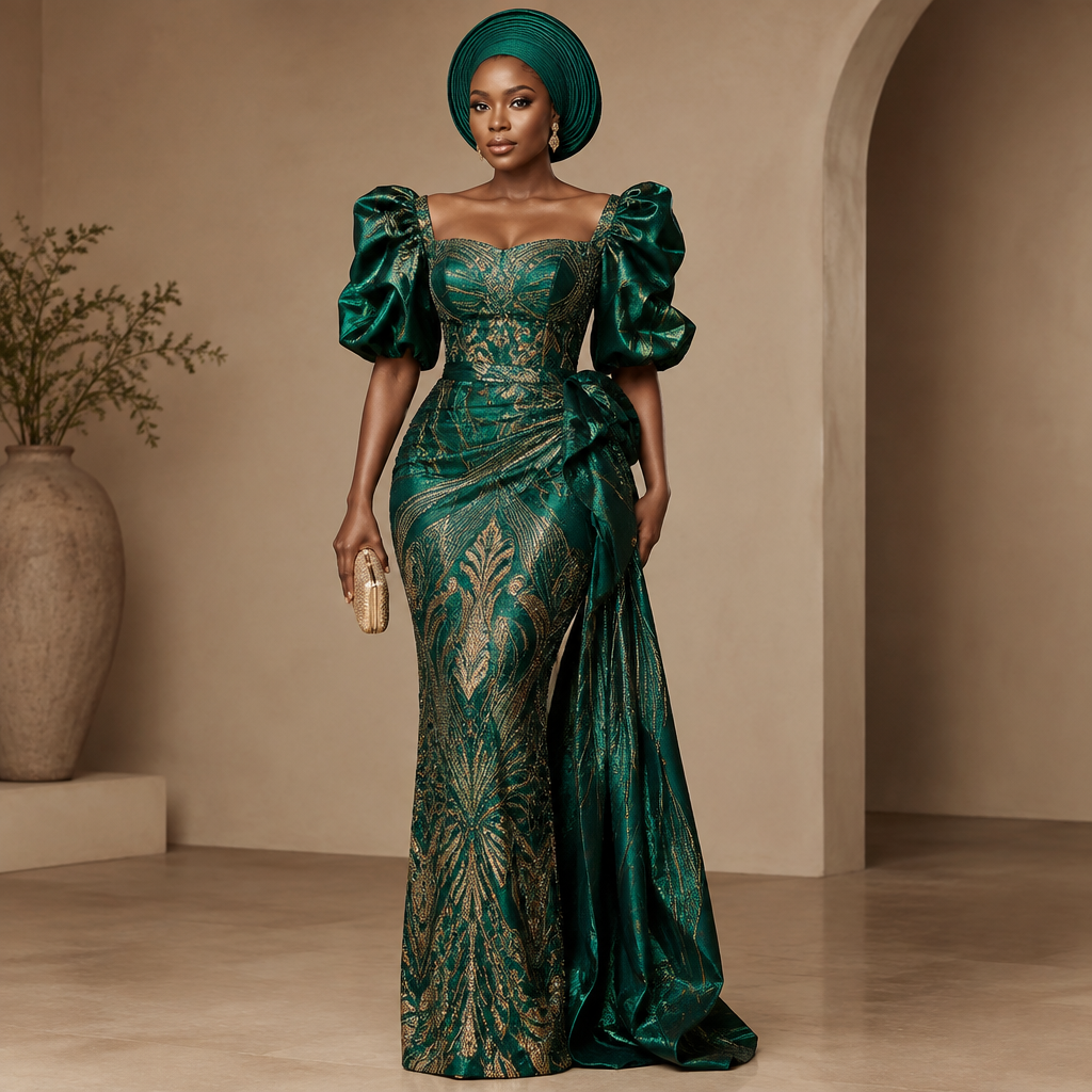 A Dress design, in Elegant style. Nigeria fashion aesthetics. Present it as professional fashion catalogue photography: the garment is the subject, shown full-length with editorial styling, neutral posing and tasteful, non-suggestive framing.
photorealistic fashion design, A Dress design, in Elegant style. Nigeria fashion aesthetics. Present it as professional fashion catalogue photography: the garment is the subject, shown full-length with editorial styling, neutral posing and tasteful, non-suggestive framing., elegant style, just the design no text