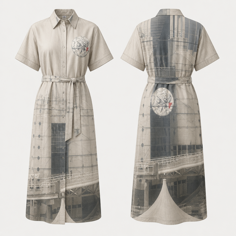 A Female Dress design, suitable for Summer. maak een shirt met dit logo!. Netherlands fashion aesthetics. Design with modest coverage.
using the attached image as a visual reference and sketch, create this: photorealistic fashion design, A Female Dress design, suitable for Summer. maak een shirt met dit logo!. Netherlands fashion aesthetics. Design with modest coverage., just the design no text
