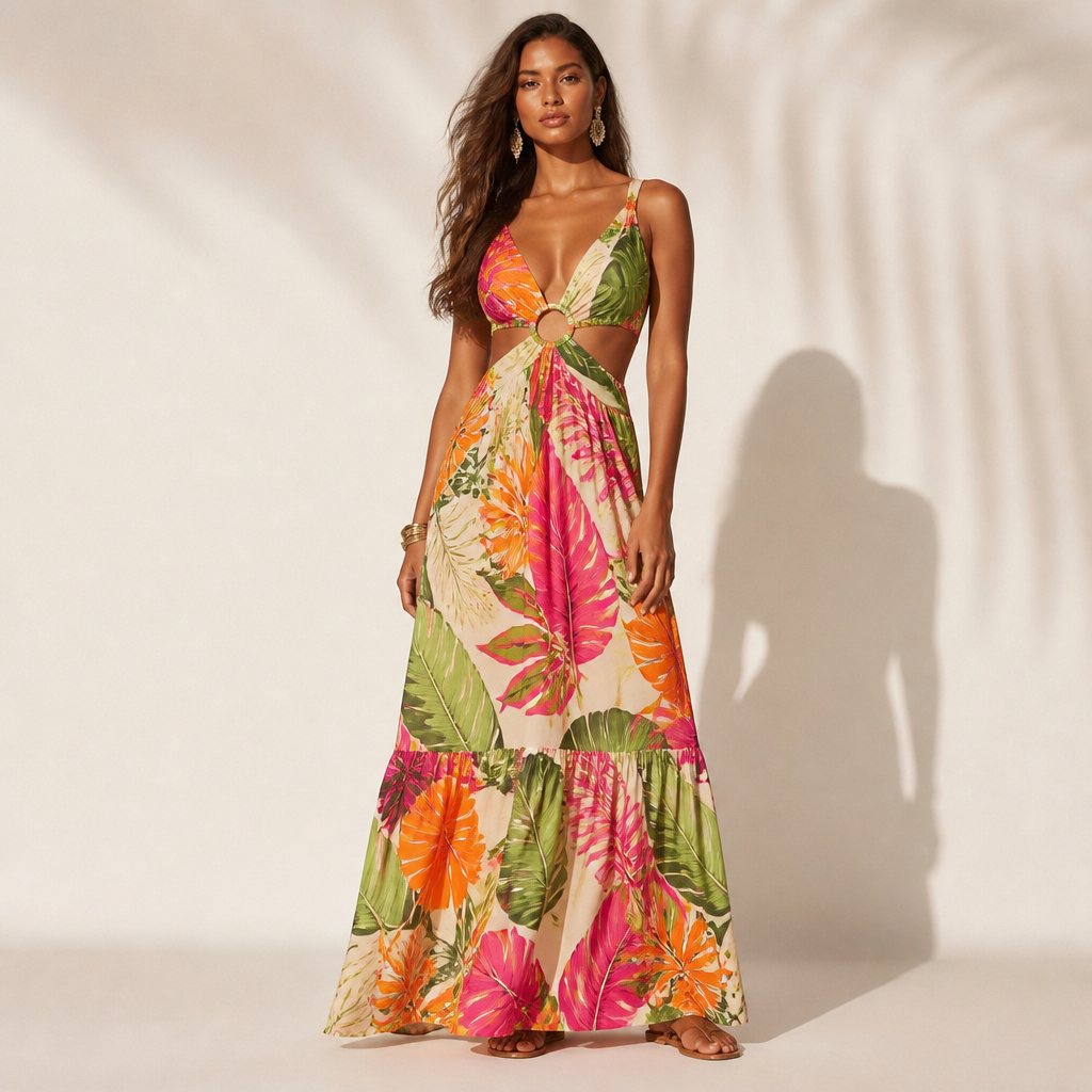 A Female Dress design, suitable for Spring. Consider Brazilian fashion — bold colors, body-positive, beachwear influence, tropical prints, carnival vibrancy. Current season is Spring in Brazil. Present it as professional fashion catalogue photography: the garment is the subject, shown full-length with editorial styling, neutral posing and tasteful, non-suggestive framing.
photorealistic fashion design, A Female Dress design, suitable for Spring. Consider Brazilian fashion — bold colors, body-positive, beachwear influence, tropical prints, carnival vibrancy. Current season is Spring in Brazil. Present it as professional fashion catalogue photography: the garment is the subject, shown full-length with editorial styling, neutral posing and tasteful, non-suggestive framing., just the design no text