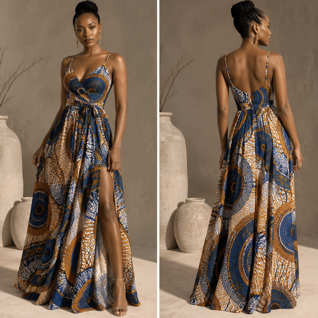 A Female Dress design, with a light, flowing drape, suitable for Spring. Consider South African fashion — diverse multicultural styles, Shweshwe prints, modern Afro-chic. Current season is Spring in South Africa. Present it as professional fashion catalogue photography: the garment is the subject, shown full-length with editorial styling, neutral posing and tasteful, non-suggestive framing.
photorealistic fashion design, A Female Dress design, with a light, flowing drape, suitable for Spring. Consider South African fashion — diverse multicultural styles, Shweshwe prints, modern Afro-chic. Current season is Spring in South Africa. Present it as professional fashion catalogue photography: the garment is the subject, shown full-length with editorial styling, neutral posing and tasteful, non-suggestive framing., just the design no text