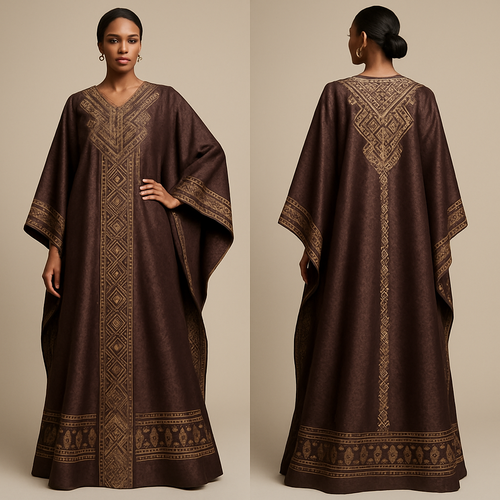 Create a shadda boubou for women that's the first of its kind, unique, classy, and sophisticated in design.