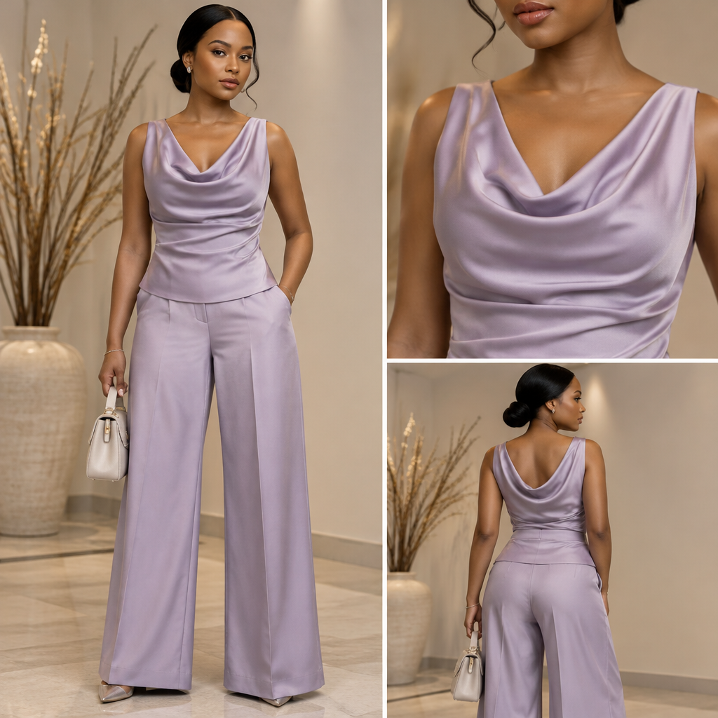A Female Top design, in Formal style. a soft lavender duchess material
simple but cooperate top design with a cowl neckline and sleeveless. Nigeria fashion aesthetics. Present it as professional fashion catalogue photography: the garment is the subject, shown full-length with editorial styling, neutral posing and tasteful, non-suggestive framing.
photorealistic fashion design, A Female Top design, in Formal style. a soft lavender duchess material
simple but cooperate top design with a cowl neckline and sleeveless. Nigeria fashion aesthetics. Present it as professional fashion catalogue photography: the garment is the subject, shown full-length with editorial styling, neutral posing and tasteful, non-suggestive framing., formal style, just the design no text