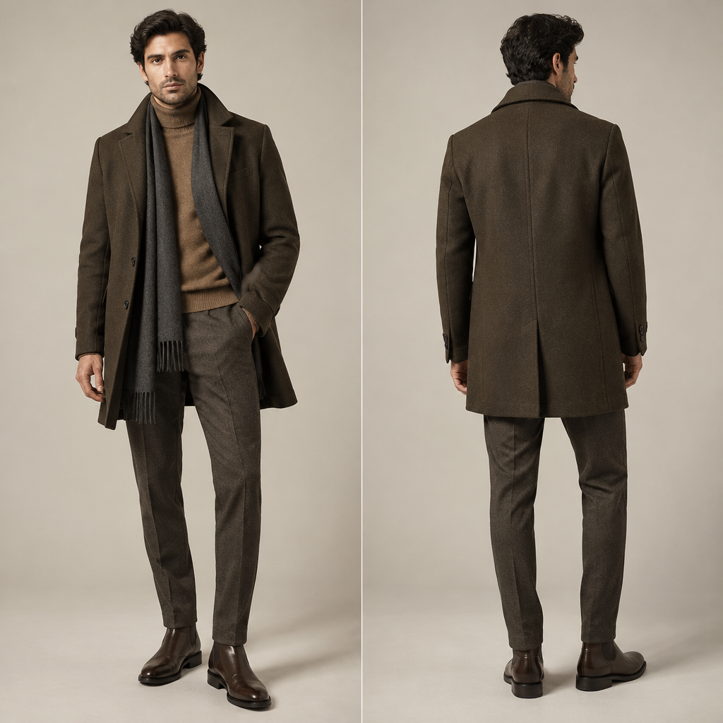 A Male fashion design. IQ fashion aesthetics. Current season is Autumn in IQ. Present it as professional fashion catalogue photography: the garment is the subject, shown full-length with editorial styling, neutral posing and tasteful, non-suggestive framing.
photorealistic fashion design, A Male fashion design. IQ fashion aesthetics. Current season is Autumn in IQ. Present it as professional fashion catalogue photography: the garment is the subject, shown full-length with editorial styling, neutral posing and tasteful, non-suggestive framing., just the design no text